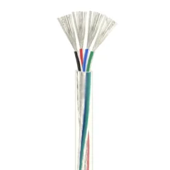 Cable redondo transparente para tiras LED RGBW 5x0,50mm, 1 metro