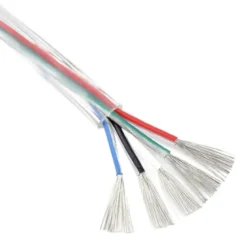 Cable redondo transparente para tiras LED RGBW 5x0,50mm, 1 metro