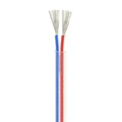 Cable redondo transparente 2x0,50mm Color Silver, 1m