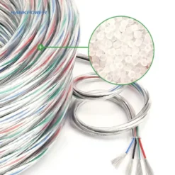 Cable redondo transparente 2x0,50mm Color Silver, 1m