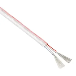 Cable redondo transparente 2x0,50mm Color Silver, 1m
