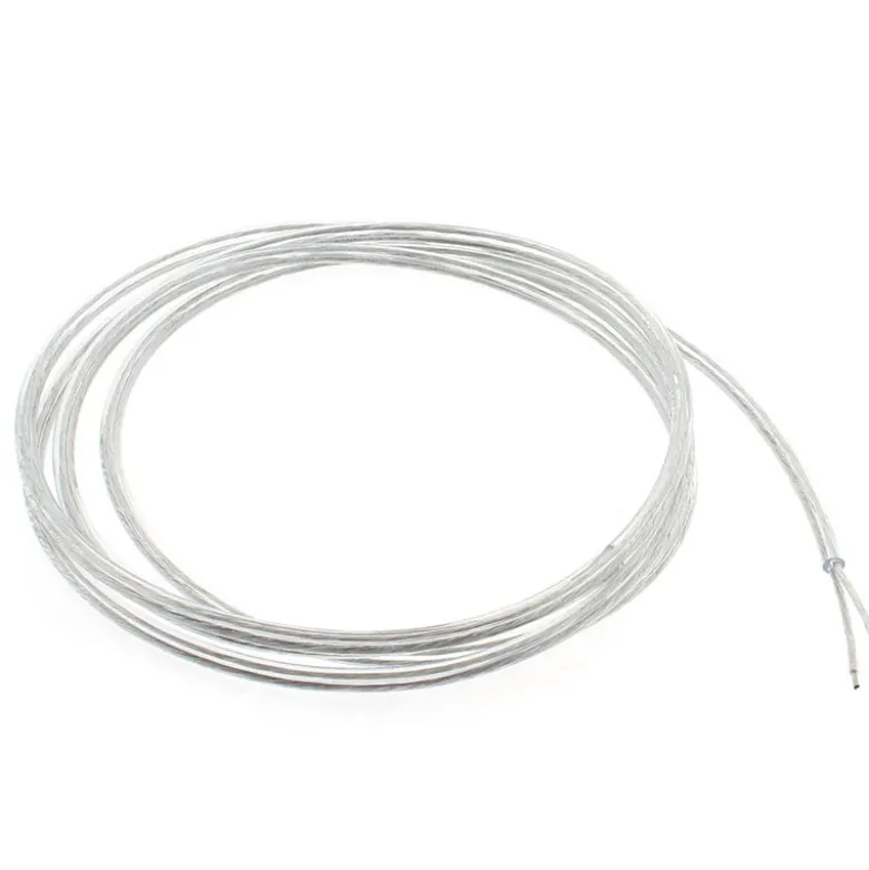 Cable redondo transparente 2x1mm Color Silver, 1m