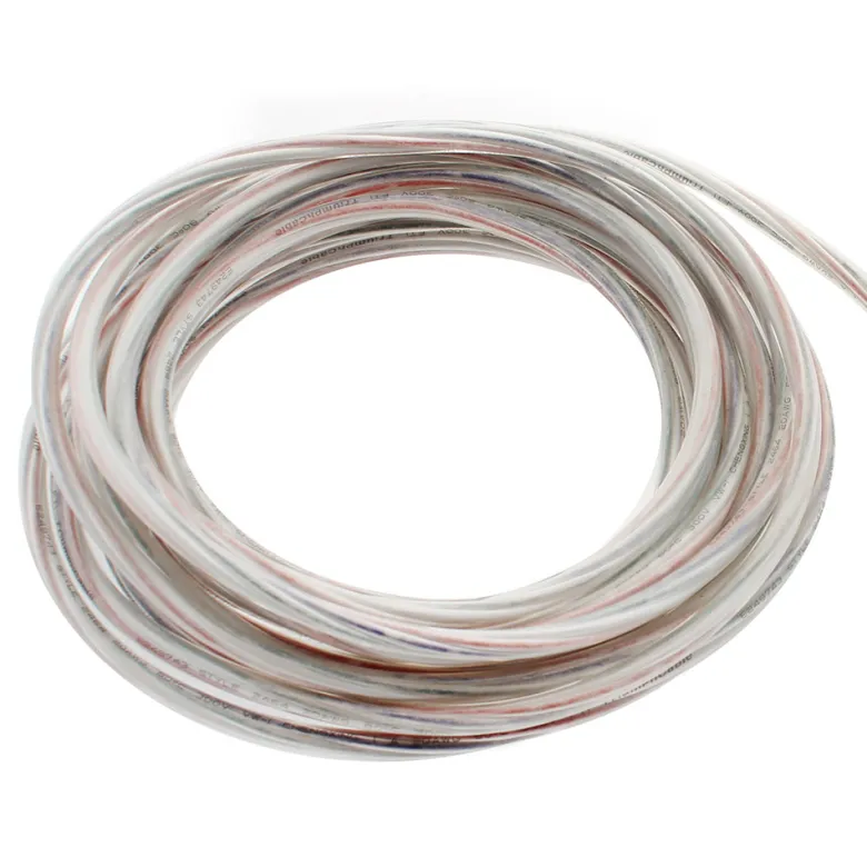 Cable redondo transparente 4x0,50mm RGB, 1m