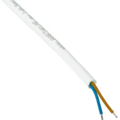 Cable redondo 2x0.75mm, 1m, blanco