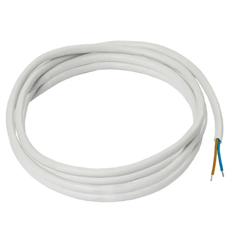 Cable redondo 2x0.75mm, 1m, blanco