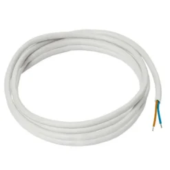 Cable redondo 2x1mm, 1m, blanco