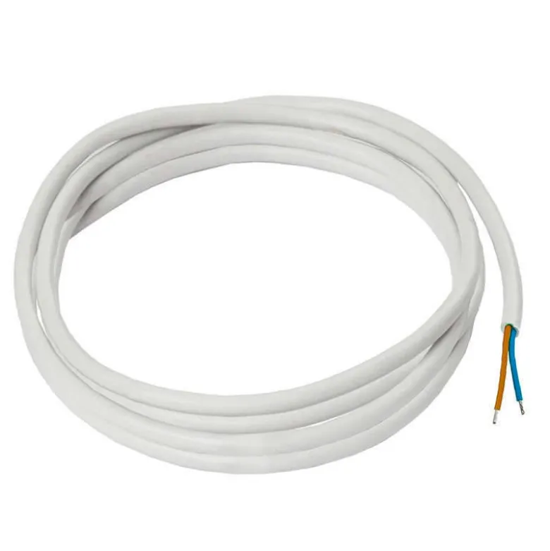 Cable redondo 2x1mm, 1m, blanco