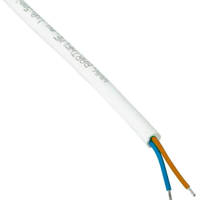 Cable redondo 2x1mm, 1m, blanco