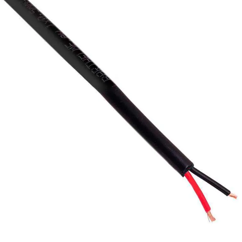 Cable redondo 2x0,50mm, 1m, negro