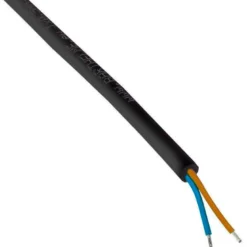 Cable redondo 2x1mm, 1m, negro