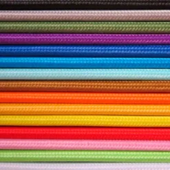 Cable textil redondo 2x0,75mm, 1m, negro