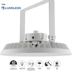 Campana-Proyector LED Industrial FLEXBAY 240W-100W ajustable, Chipled LUMILEDS, 90º