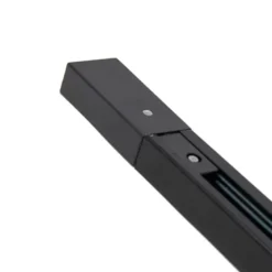 Carril monofásico con conector, 1 metro, negro, cuadrado