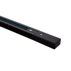 Carril monofásico con conector, 1 metro, negro, cuadrado