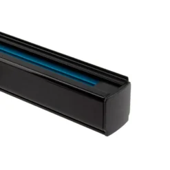 Carril trifásico con conector, 2 metros, negro
