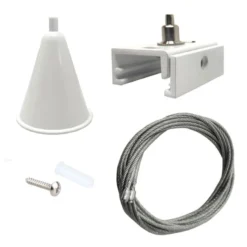 Colgante para carril trifásico, 2m, blanco