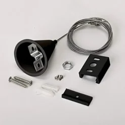 Colgante para carril trifásico, 2m, negro