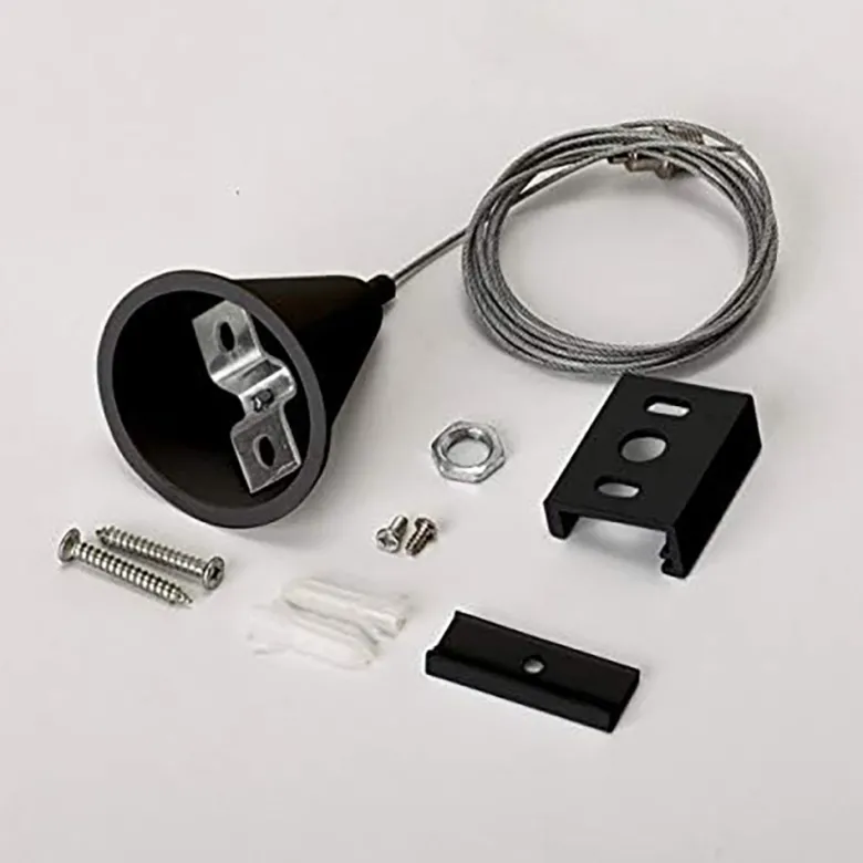 Colgante para carril trifásico, 2m, negro