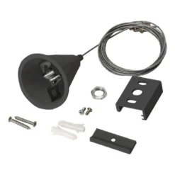 Colgante para carril trifásico, 2m, negro