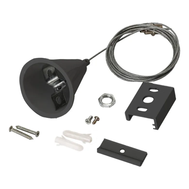 Colgante para carril trifásico, 2m, negro