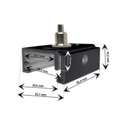Colgante para carril trifásico, 2m, negro