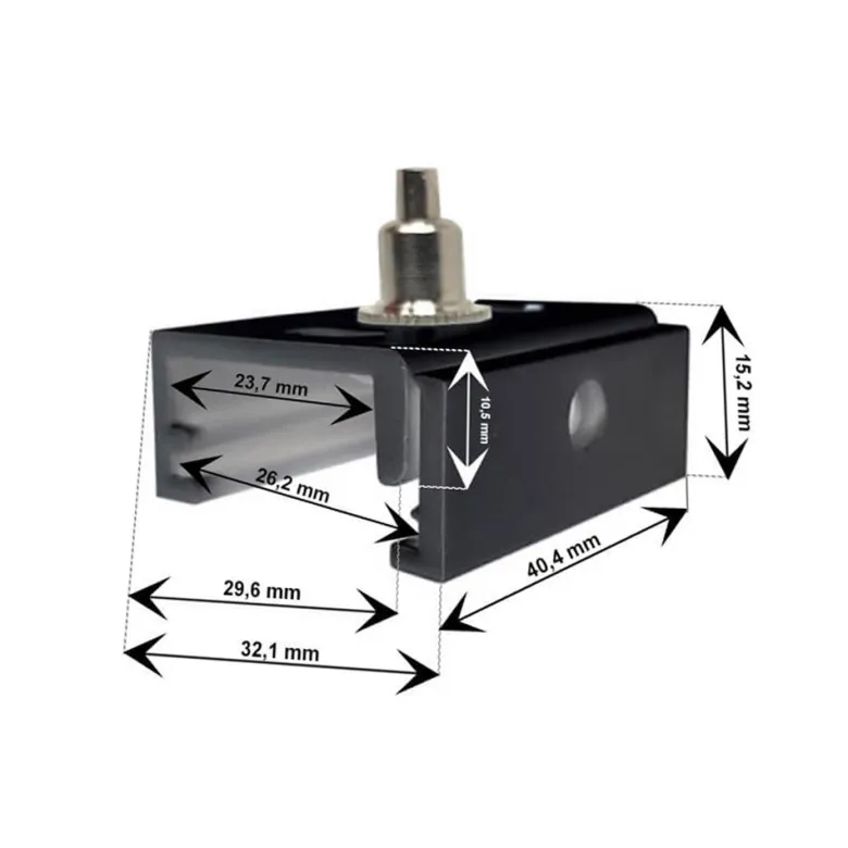 Colgante para carril trifásico, 2m, negro