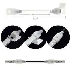 Conector alimentador-tira led 220V-RGB, conectores rápidos
