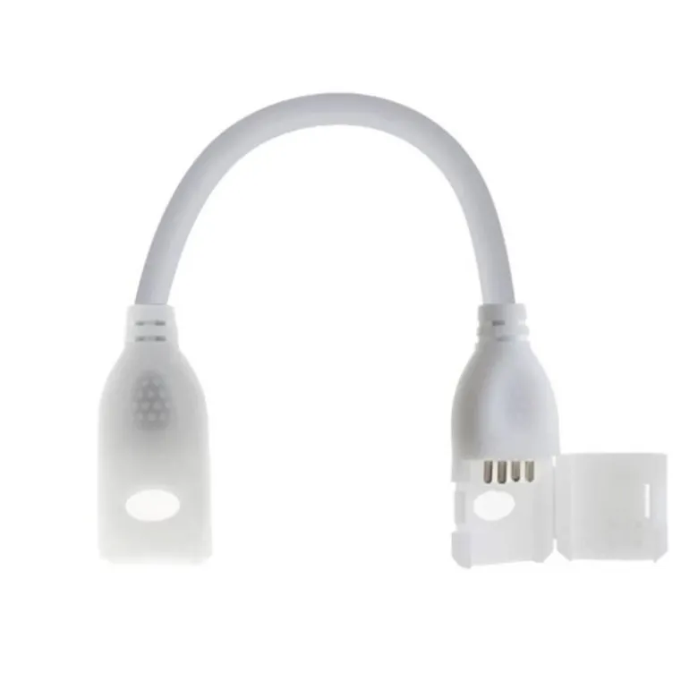 Conector alimentador-tira led 220V-RGB, conectores rápidos