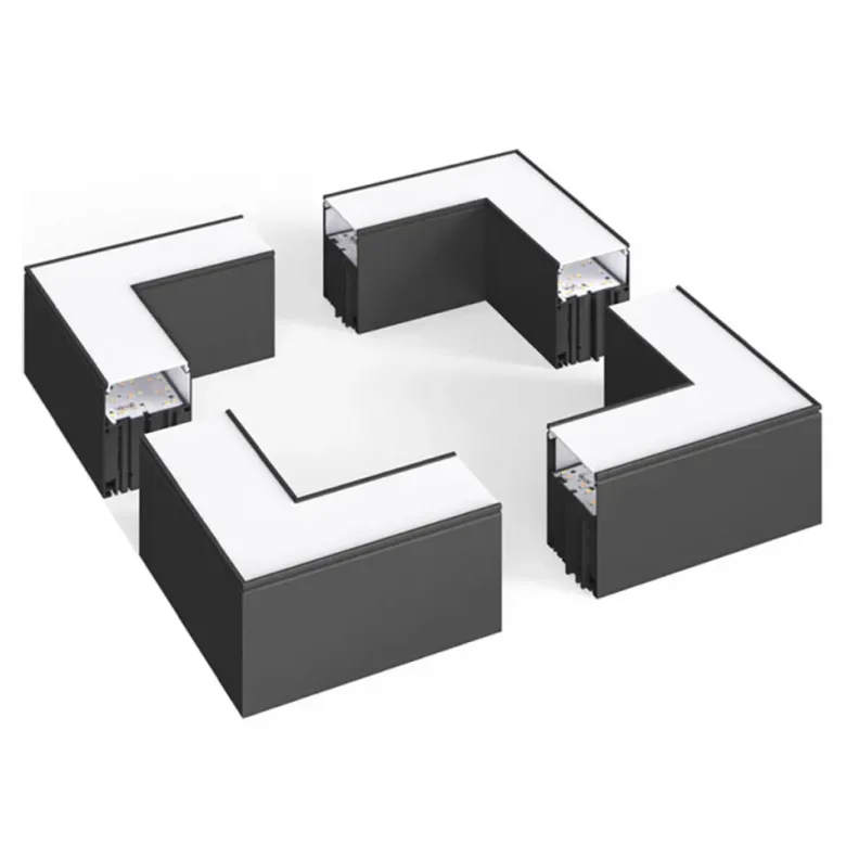 Conector angular METRO, ampliable, 9W, 90º, 3CCT, negro