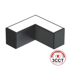 Conector angular METRO, ampliable, 9W, 90º, 3CCT, negro