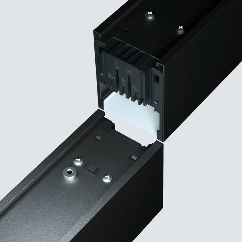 Conector angular METRO, ampliable, 9W, 90º, 3CCT, negro