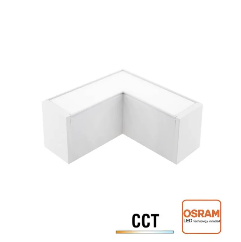 Conector angular METRO, ampliable, 9W, 90º, 3CCT, blanco