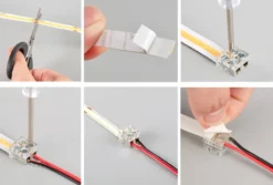 Conector con tornillos para conexión de tiras LED, 8mm