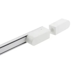 Conector doble 300mm Carril SLIM 48V, blanco