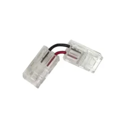Conectores L-H transparente con cable para unión de tiras LED COB + SMD - 10mm