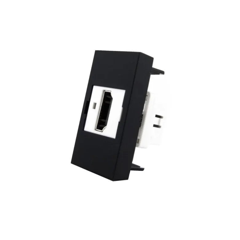 Conector HDMI negro para mecanismo de empotrar LIVOLO