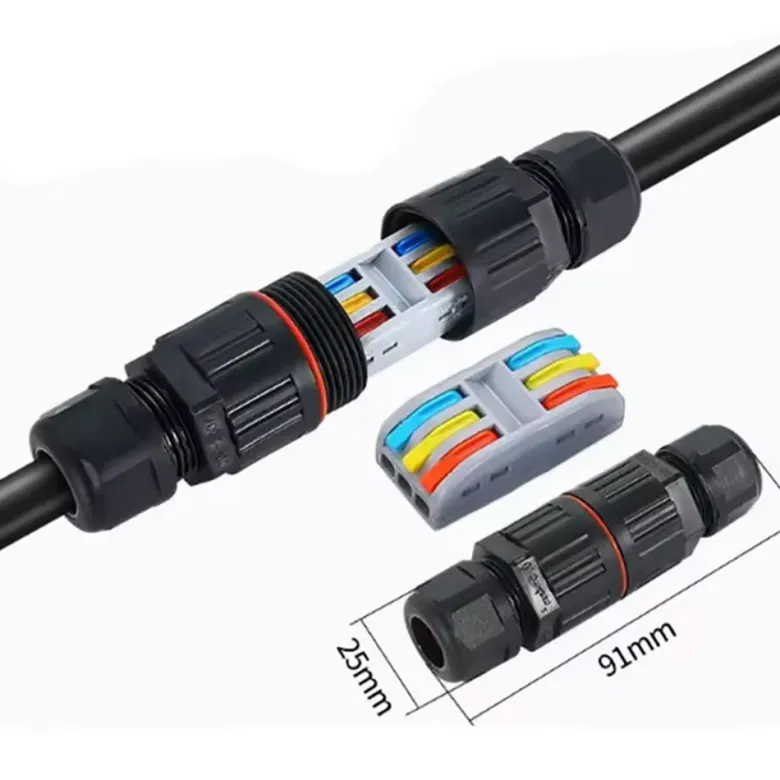 Conector I IP68, 80mm, Ø30mm, 3 cables 0.5-2.5mm2, 16A, conectores rápidos