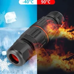 Conector I IP68, 80mm, Ø30mm, 3 cables 0.5-2.5mm2, 16A, conectores rápidos
