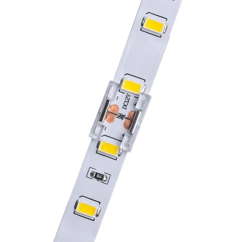 Conector I transparente para unión de tiras LED COB + SMD - 10mm