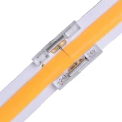 Conector I transparente para unión de tiras LED COB + SMD - 10mm