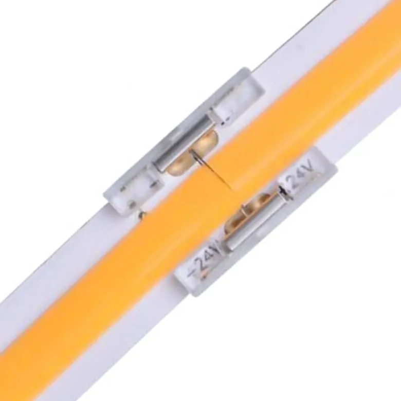 Conector I transparente para unión de tiras LED COB + SMD - 10mm