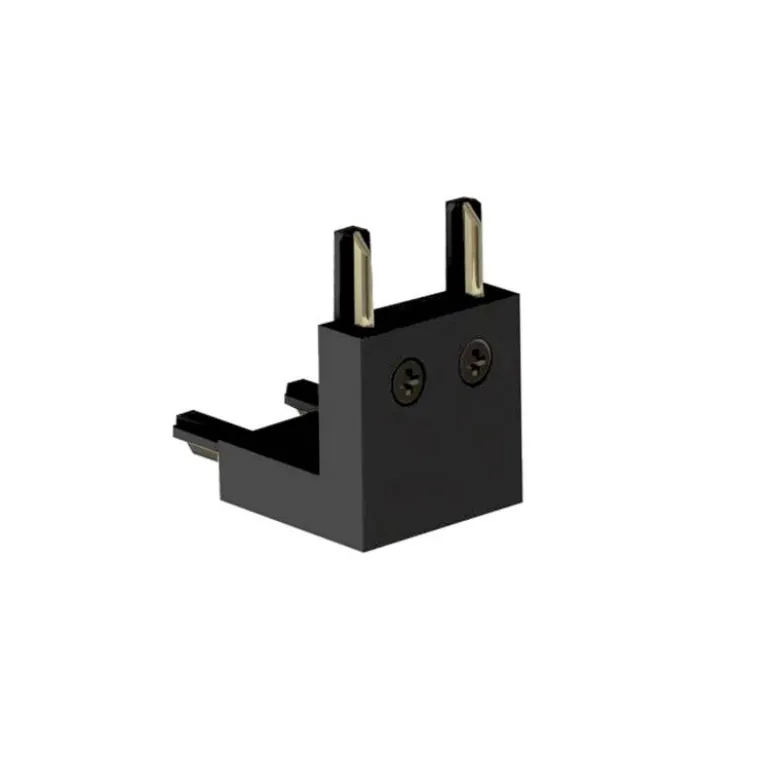 Conector L vertical Carril SLIM 48V, negro