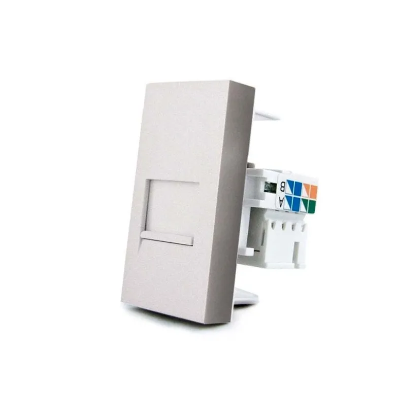 Conector Red RJ45 gris para mecanismo de empotrar LIVOLO