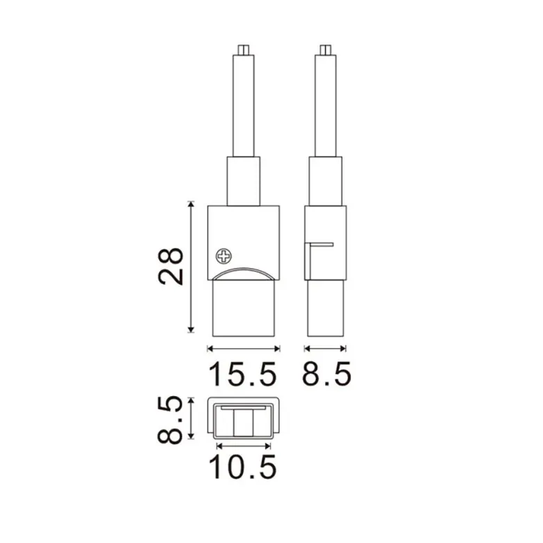 Conector rápido a red para tira led 220V PCB 10mm