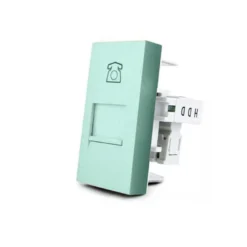 Conector Teléfono RJ11 verde para mecanismo de empotrar LIVOLO