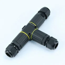 Conector T IP68, 148*90mm, Ø30mm, 2 cables 0.5-2.5mm2, 16A, conectores rápidos
