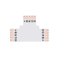 Conector T para tiras RGBW 5 Pin - 12mm