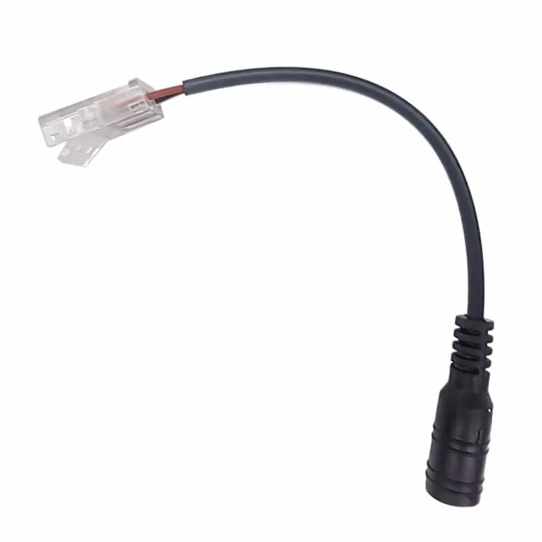 Conector Transparente con cable DC 15cm para tiras LED COB + SMD - 10mm