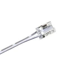 Conector Transparente con cable 15cm para tiras LED COB + SMD - 10mm