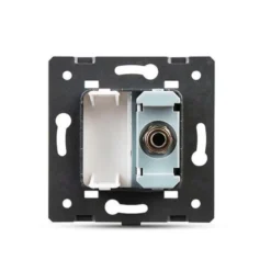 Conector TV negro para mecanismo de empotrar LIVOLO
